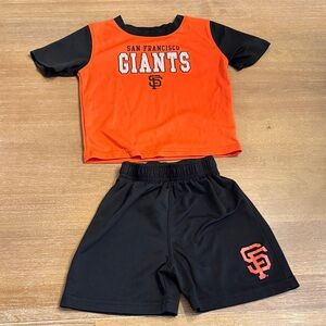 San Francisco Giants Kids Orange and Black Shirt & Shorts Set